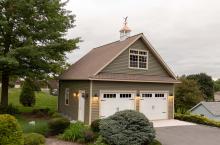 24' x 24' Concord Garage with vinyl siding and Architectural shingle roofing