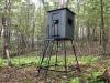 5' x 5' Shanty Hunter Blind Shown on an 8' Metal Stand